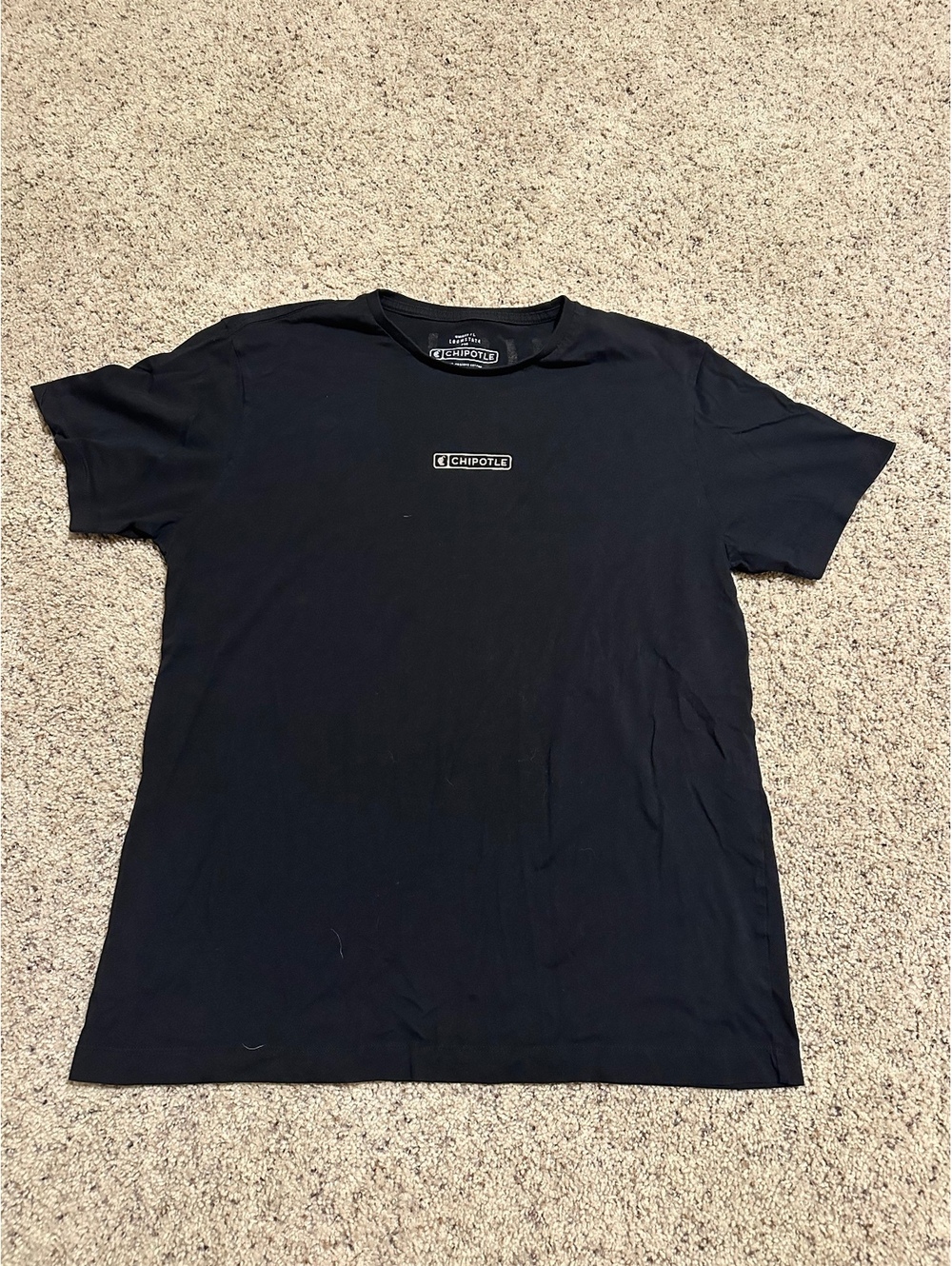 Chipotle Loomstate Unisex Black Organic Cotton T-Shirt Size L